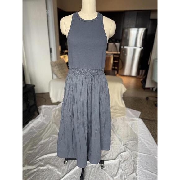Faherty Folkstone Grey Tropical Rib Tank Dress Size XL - Picture 2 of 6